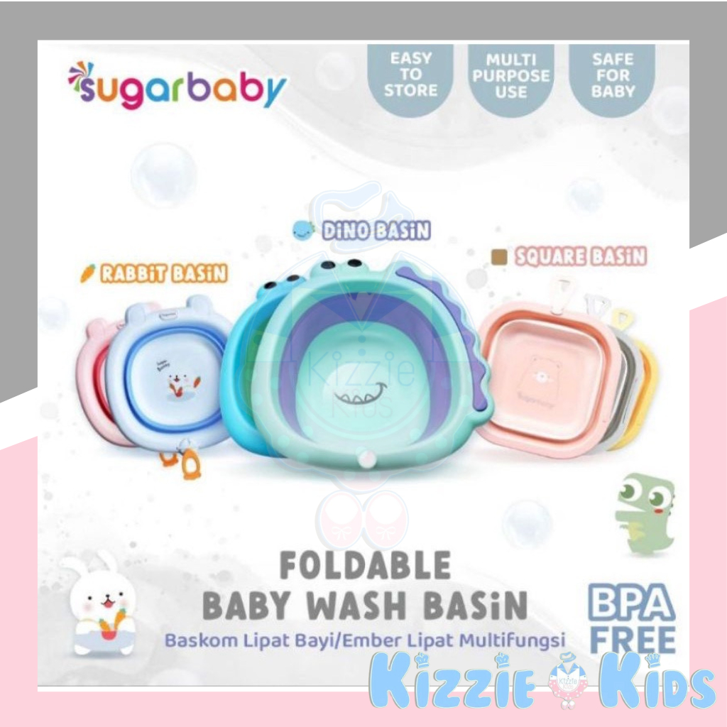 Sugarbaby Foldable Baby Wash Basin/Baskom Lipat Bayi/Ember Lipat Multifungsi