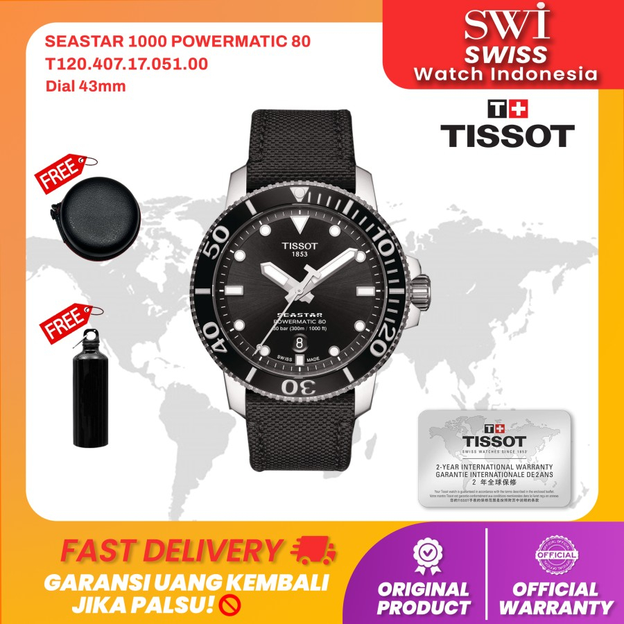 Jam Tangan Pria Analog Tissot T120.407.17.051.00 Seastar 1000