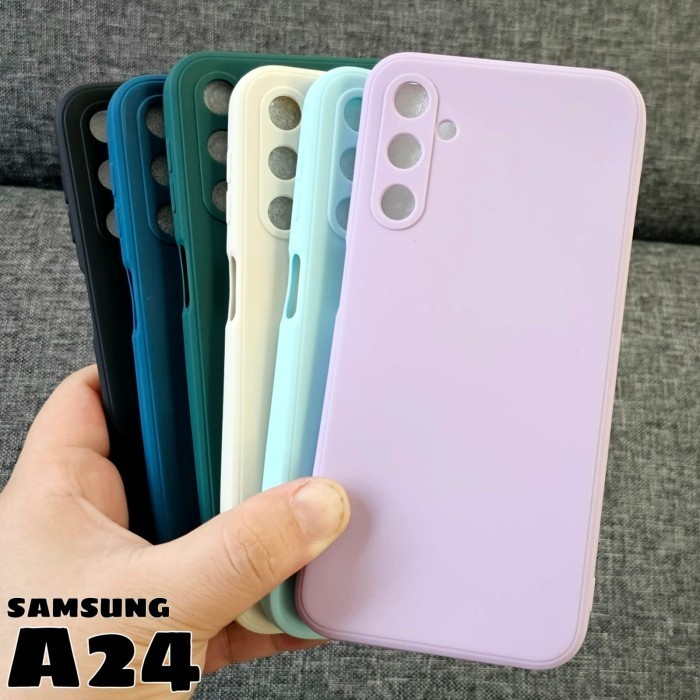 SAMSUNG A24 Case softcase liquid warna macaron square colour silikon karet casing cover