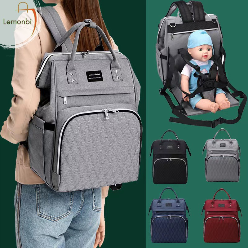 Tempat duduk makan bayi Tas Duduk Makan Bayi Tas Ransel Duduk bayi Tas duduk Bayi Backpack Mom&amp;Baby Bag Multi-Function Diaper Bag