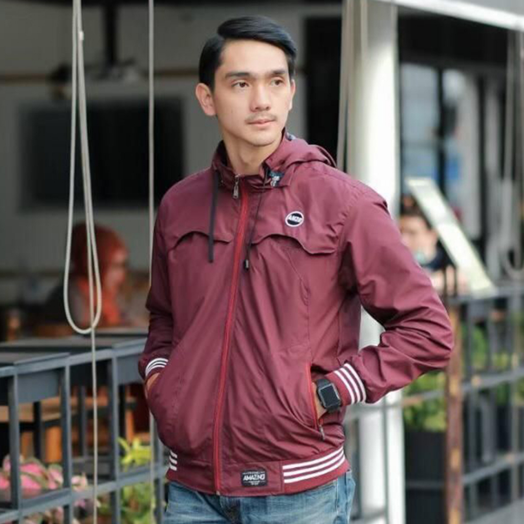 Justrue Jaket Polos Pria Casual Jacket Windreaker