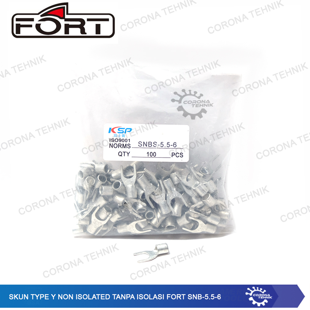 For Cable 4 - 6 mm Skun Type Y Non Isolated Tanpa Isolasi FORT SNB-5.5-6