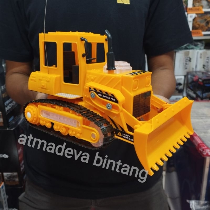 Mainan RC Truck Contruktion Mobil Remote Excavator Dump Truck Bulldozer Batre Cash Full Lampu Mainan Keluarga Pengendali Jarak Jauh