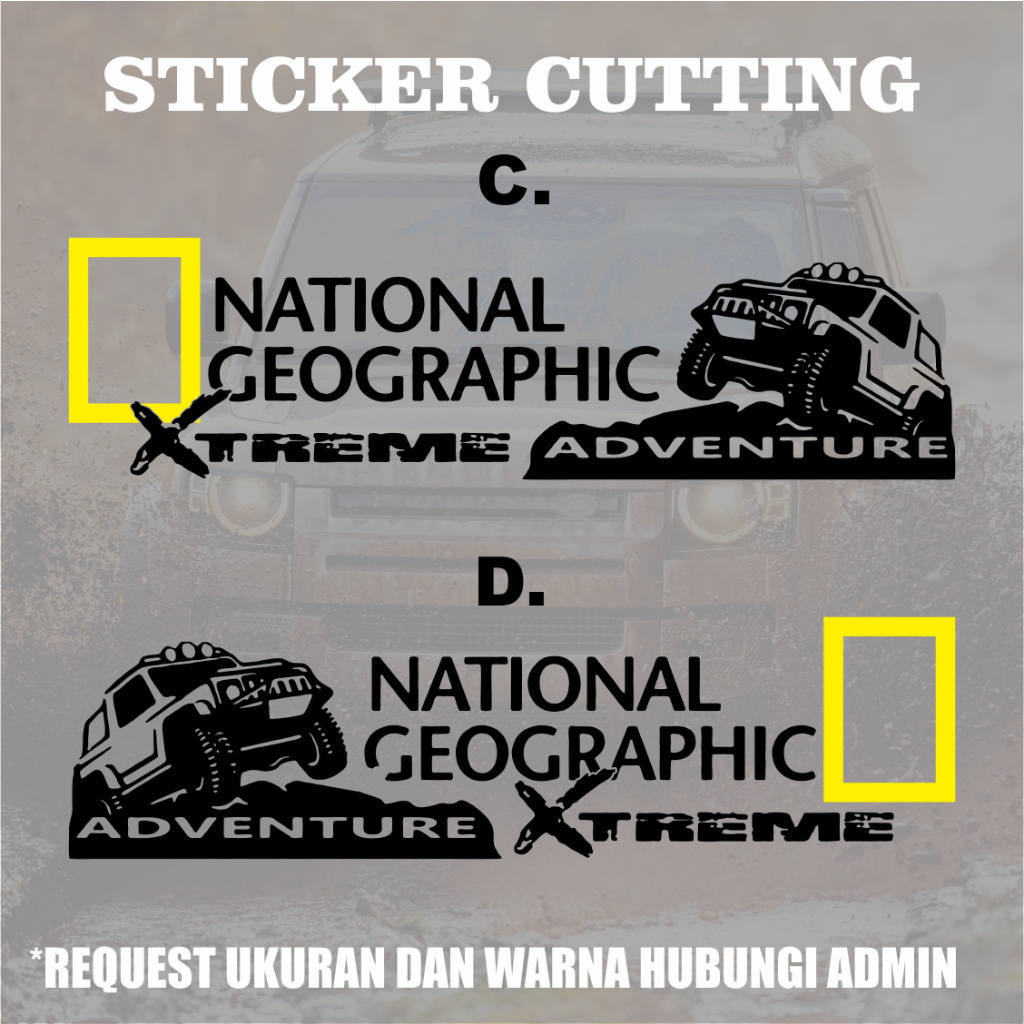 Stiker Cutting National Geographic Xtreme Adventure / Sticker Cutting