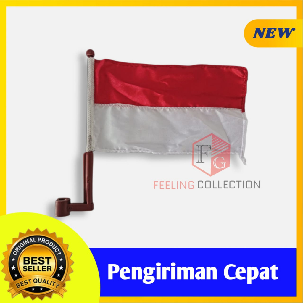 Bendera Tiang Merah Putih Aksesoris Untuk Motor Bendera Tiang HUT Kemerdekaan Indonesia