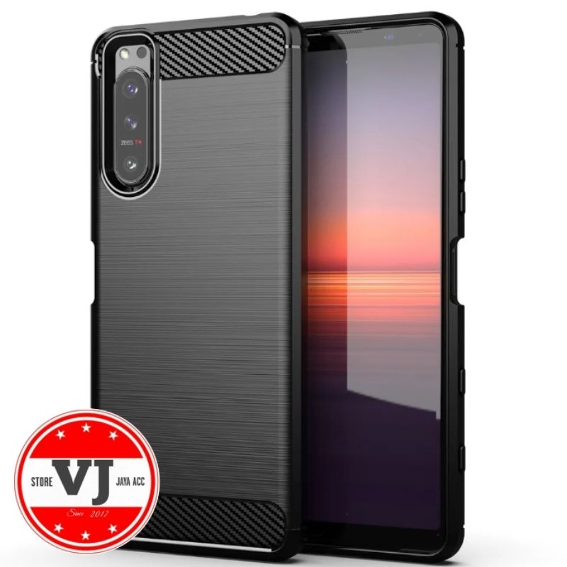Softcase Carbon Fiber Silikon Sony Xperia 5 Mark II Case Xperia 5ii