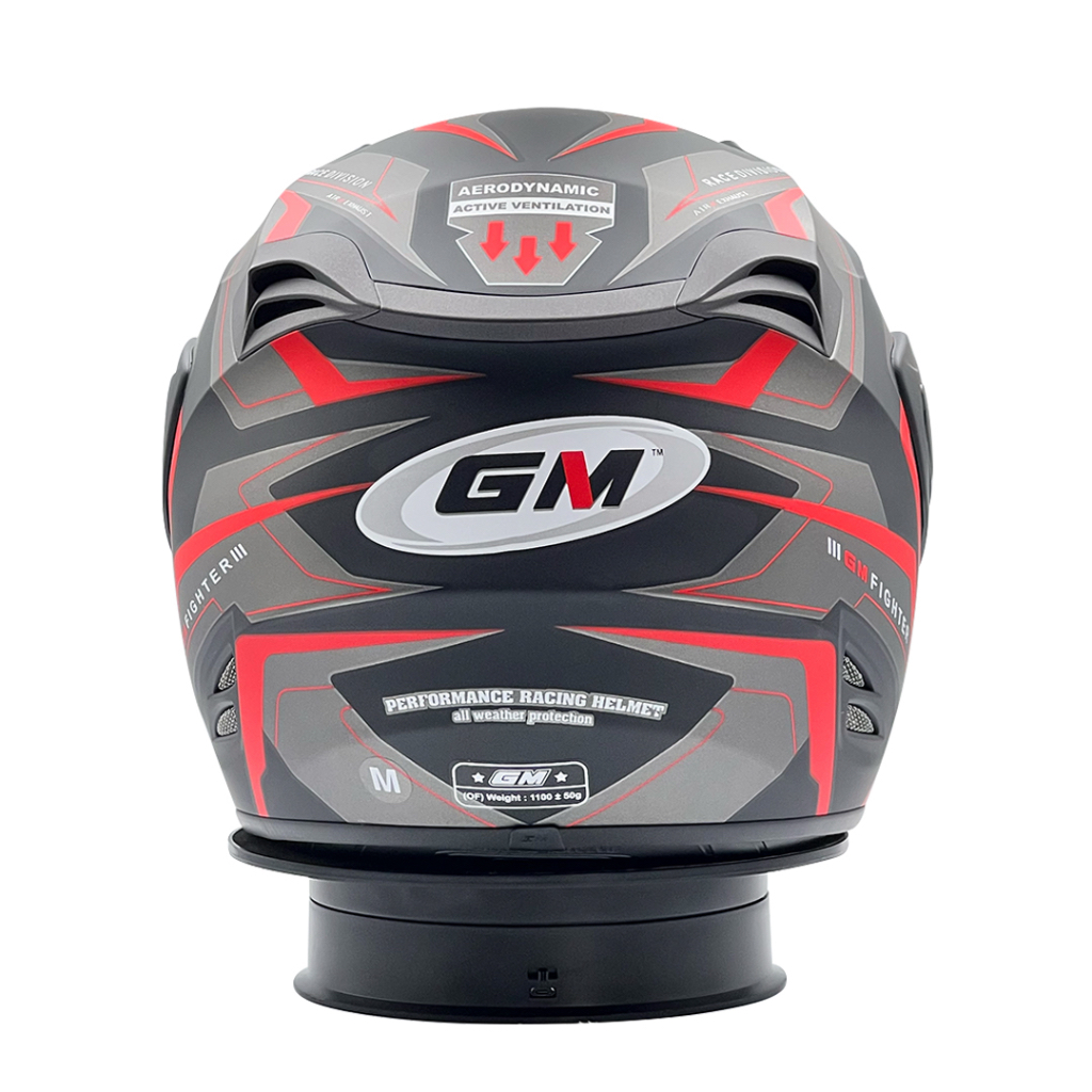 Helm GM Fighter GV2 Black Doff Red