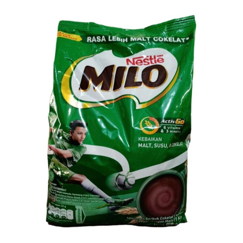 MILO 3in1 ACTIV-GO SUSU COKLAT/SUSUCOKLAT/COKLAT SUSU MILO NESTLE 990gr/1kg