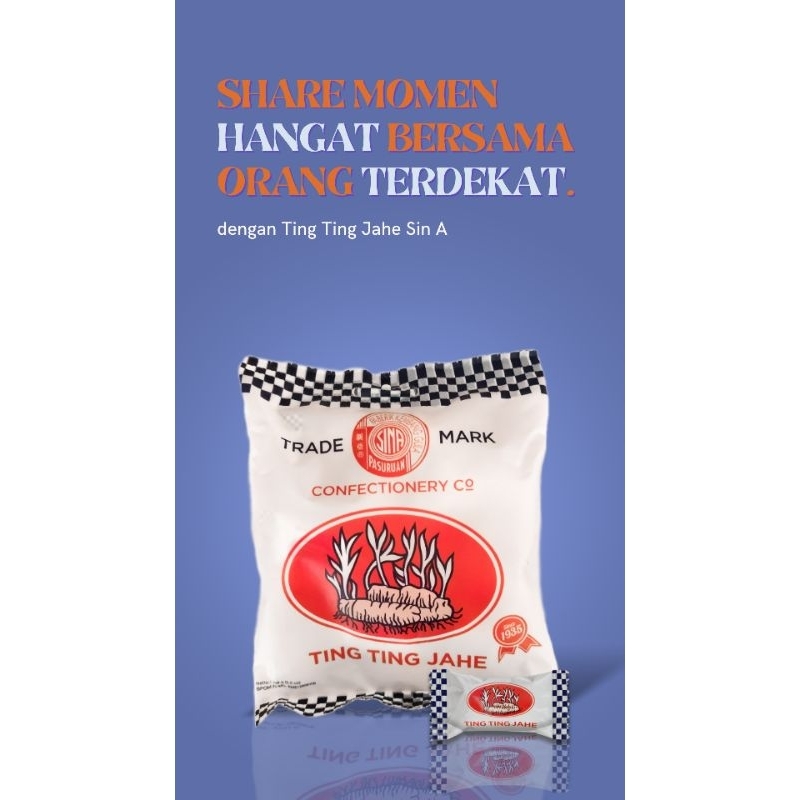 

Permen ting ting jahe sin A rasa ORIGINAL / permen 1601 kemasan 100 gr