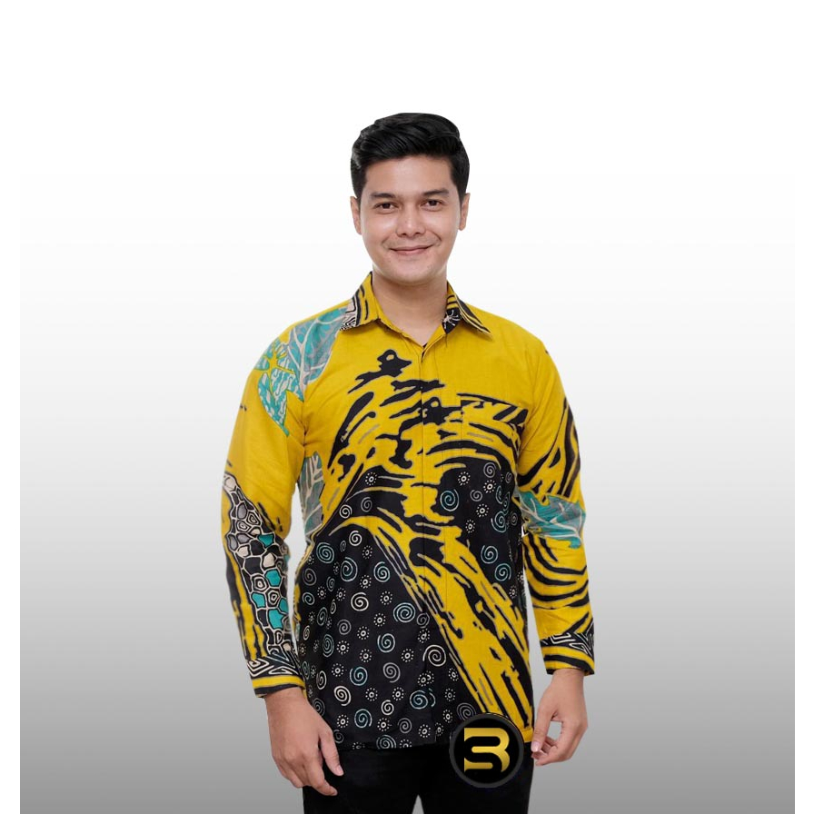 Kemeja Batik motif terbaru Pria Lengan Panjang Exclusive Kemeja Batik Cowok Kerja Kantoran Batik motif abstrak modern