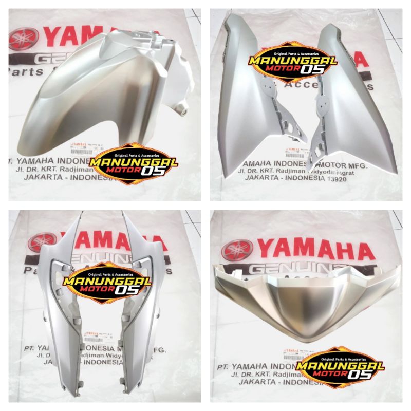 Paket Full Set Body Halus Mio Gear 125 Silver Original Yamaha