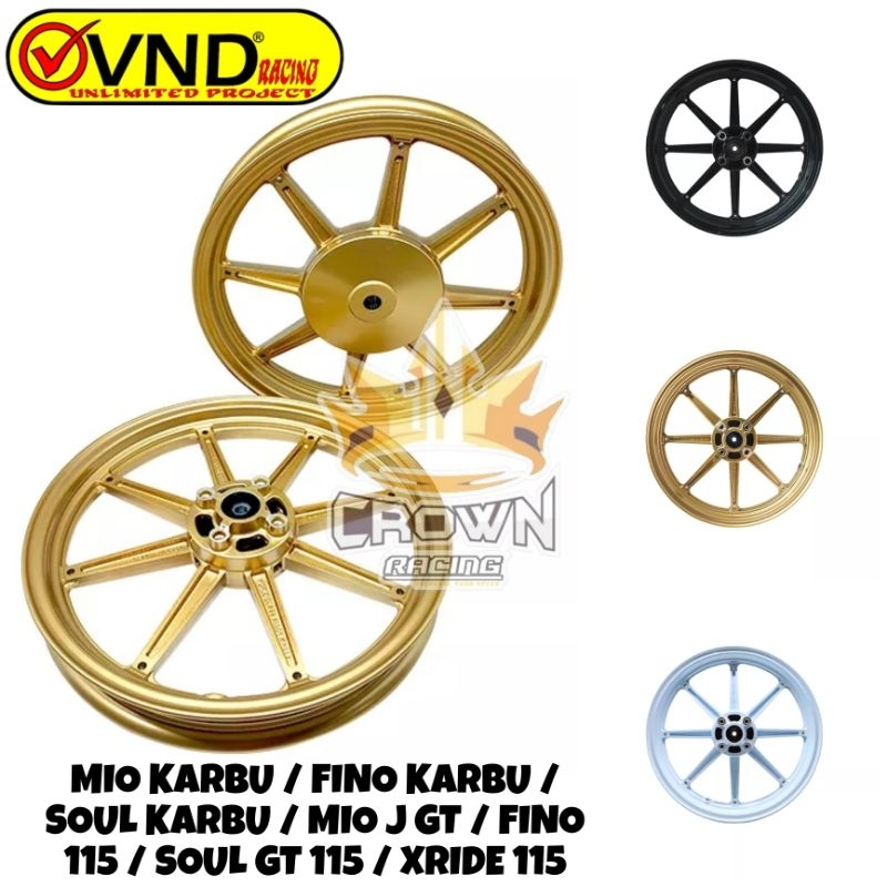 Velg VND Crypto Ring 14 Mio Sporty Karbu / Mio J GT / Soul Karbu / Soul GT 115 / Fino Karbu / Fino 1