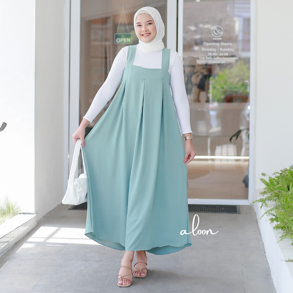 Livy Overall Crinkle Airflow Premium – Overall Wanita Dress