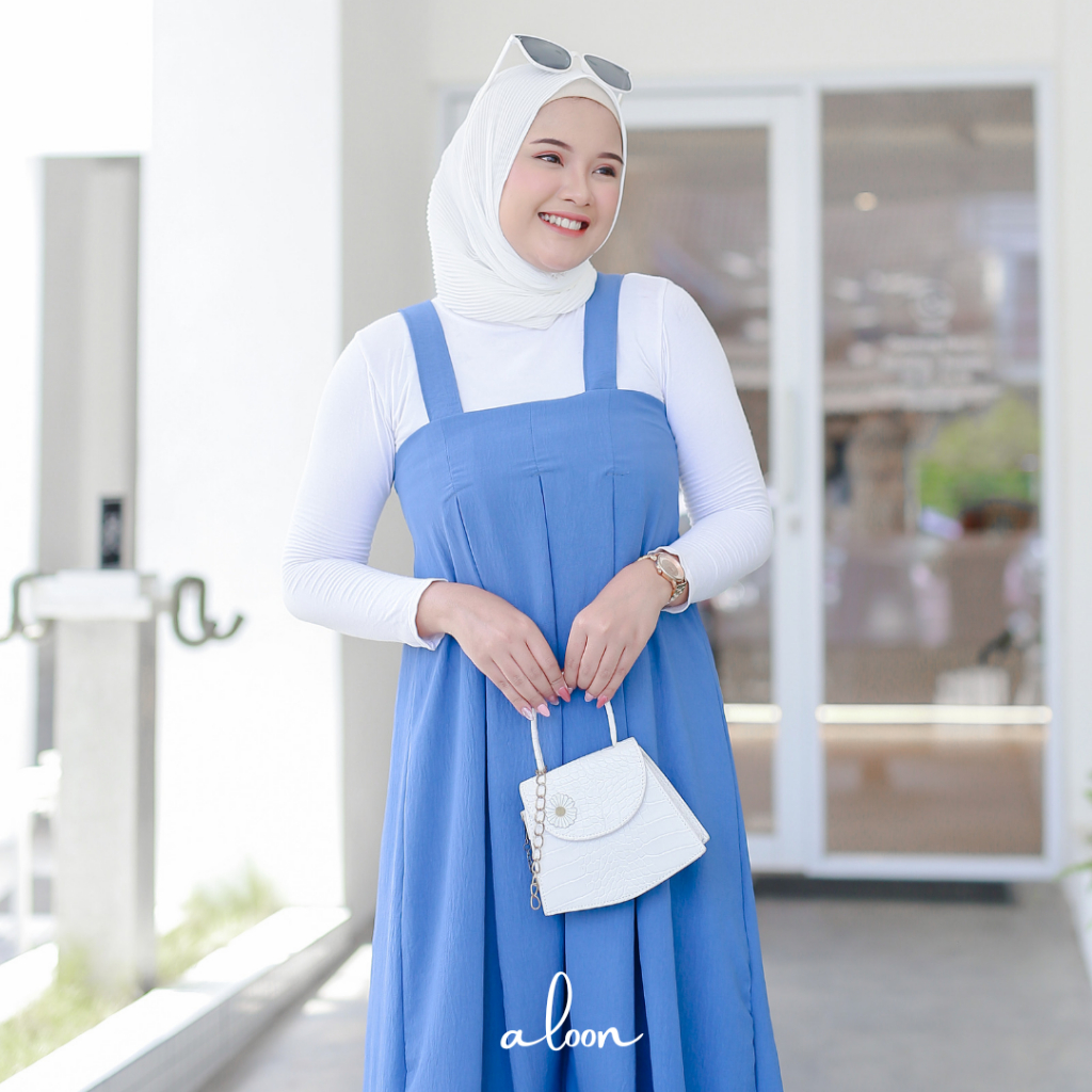 Livy Overall Crinkle Airflow Premium – Overall Wanita Dress Korea