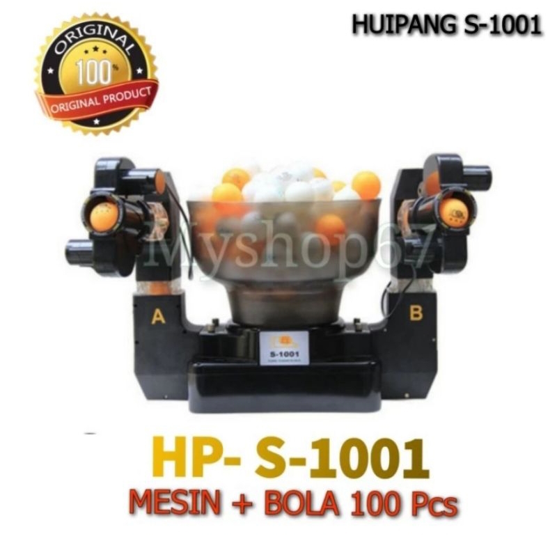 Mesin Robot Ping Pong Tenis Meja HUIPANG S1001 - Double Head Unit Only