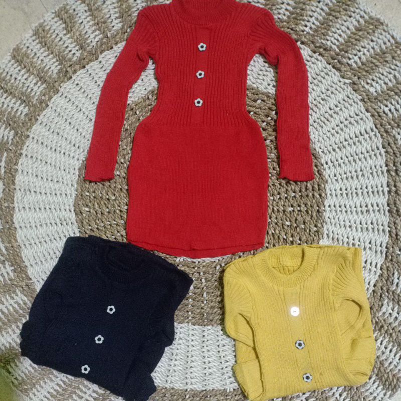 Dres Sweater Rajut Anak Perempuan:2-3 Thn