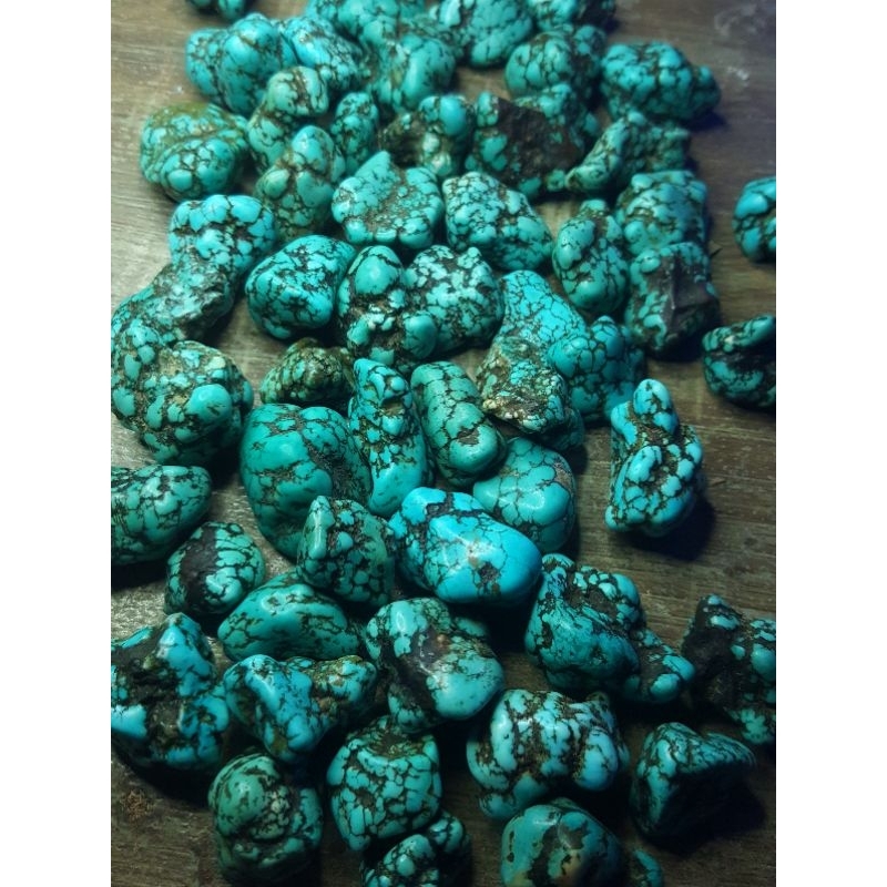 TERMURAH....,Bahan/Rough Natural Pirus/Turquoise