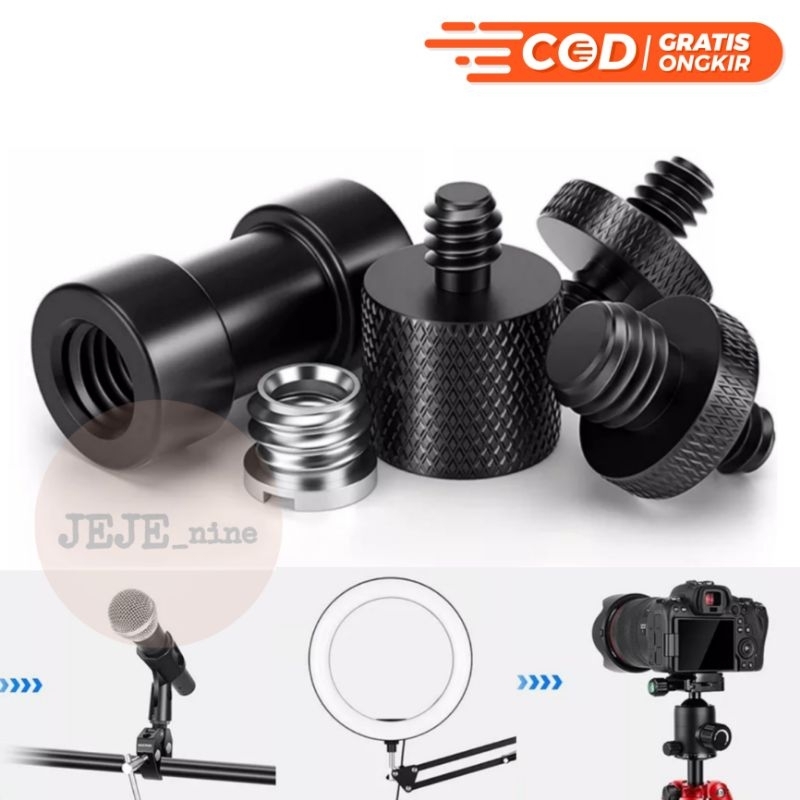 Promo Sekrup adapter Converter stand mic stand light tripod kamera headball monopod