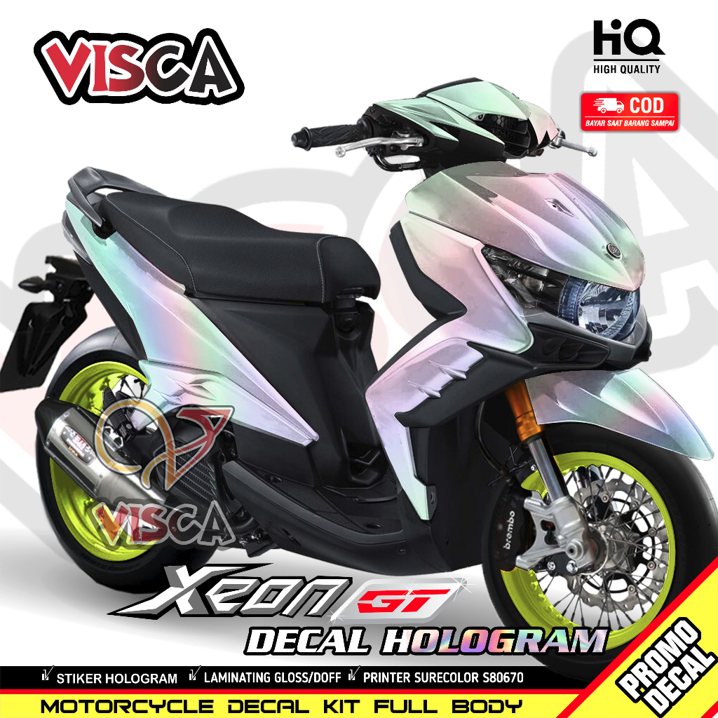 Decal Xeon GT 125 Full Body Stiker Xeon GT 125 Full Body Striping Xeon GT 125 Full Body Decal Hologr