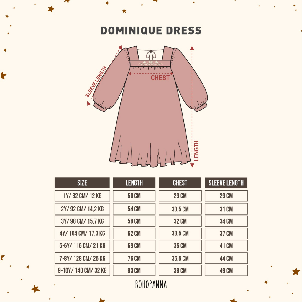 BOHOPANNA DOMINIQUE DRESS / RUFFLE DRESS LENGAN PANJANG ANAK PEREMPUAN