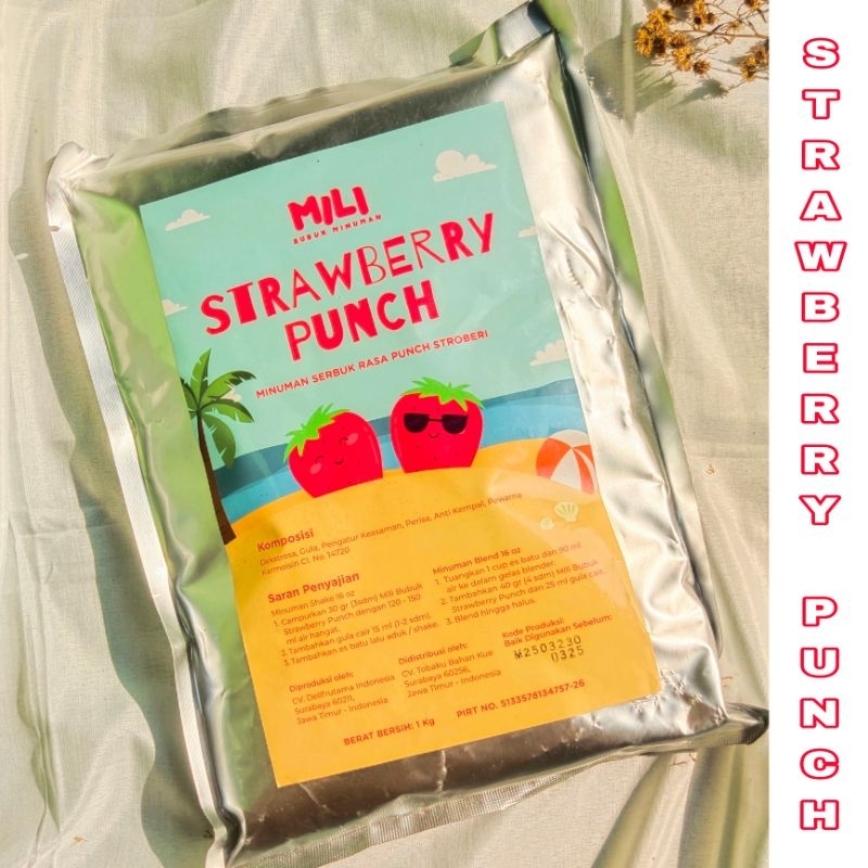 

BUBUK MILI STRAWBERRY PUNCH KEMASAN 1 KG / POWDER MILI