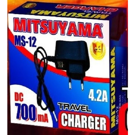 Barangunik2021 -Adaptor Charger Senter Kepala Travel Adapter DC 700mA Mitsuyama MS-12