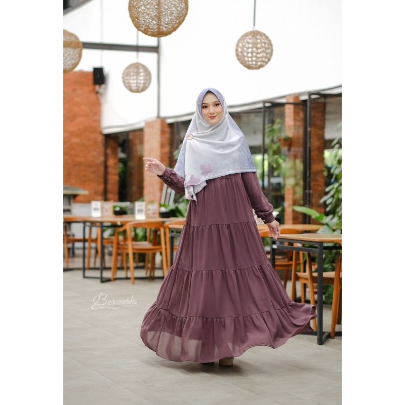 GAMIS SET CERUTY BY BERMERKS/ GAMIS BERMERKS  BEST SELLER/ GAMIS SET SYAR'I HASENE FARIDA BY BERMERK