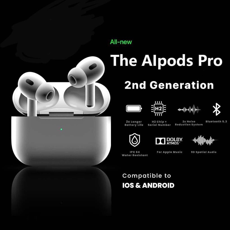 Readyy Stockk  No 1 TERMURAH Pertama Dan Satu-Satunya Di Indonesia THEPODS PRO (2ND GENERATION / PRO 2 with H2 CHIP) - Final Upgrade + IMEI / Serial Number Valid + Active Noise Cancellation