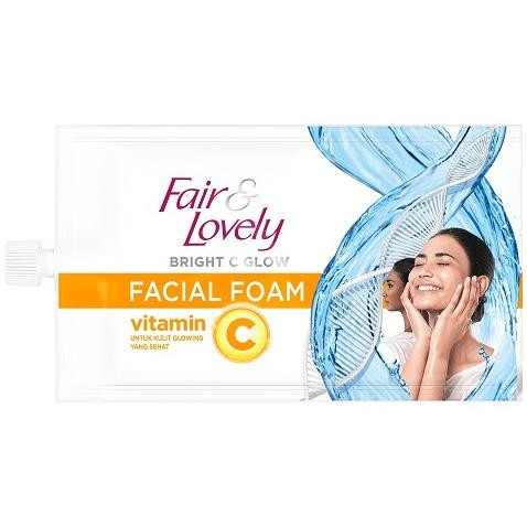 Fair &amp; Lovely Bright C Glow Facial Foam 9gr | Glow &amp; Lovely Vitamin C Facial Foam - Pembersih Wajah