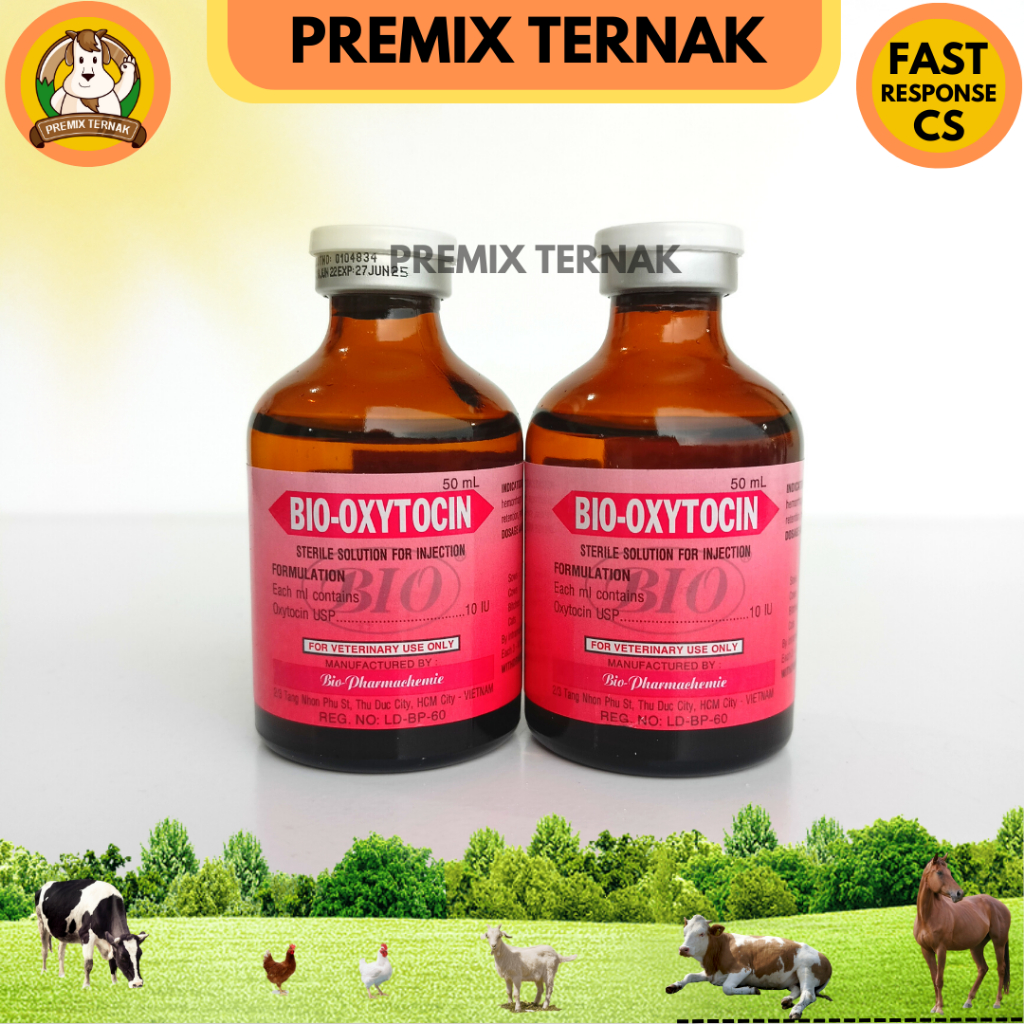 BIO OXY-TOCIN 50ml - Hormon perangsang kontraksi uterus dan kelenjar susu - Like Intracin