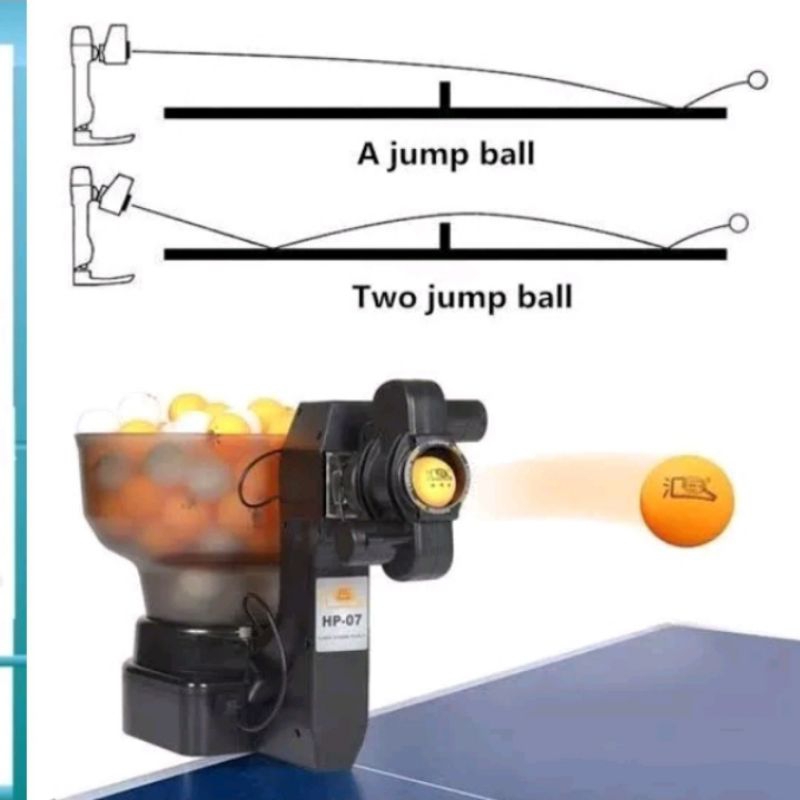 Paket Mesin Robot Pelontar Bola Pingpong Otomatis Hp07 + Jaring Net +Bola pingpong 100 pcs