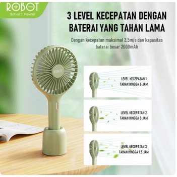 ITSTORE Robot RT-BF17 Kipas Angin Power Bank 2000mAh Portabel Mini Fan