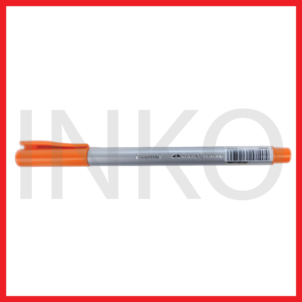 

FABER CASTELL FINELINER CLIP CAP ORANGE INK 1PCS