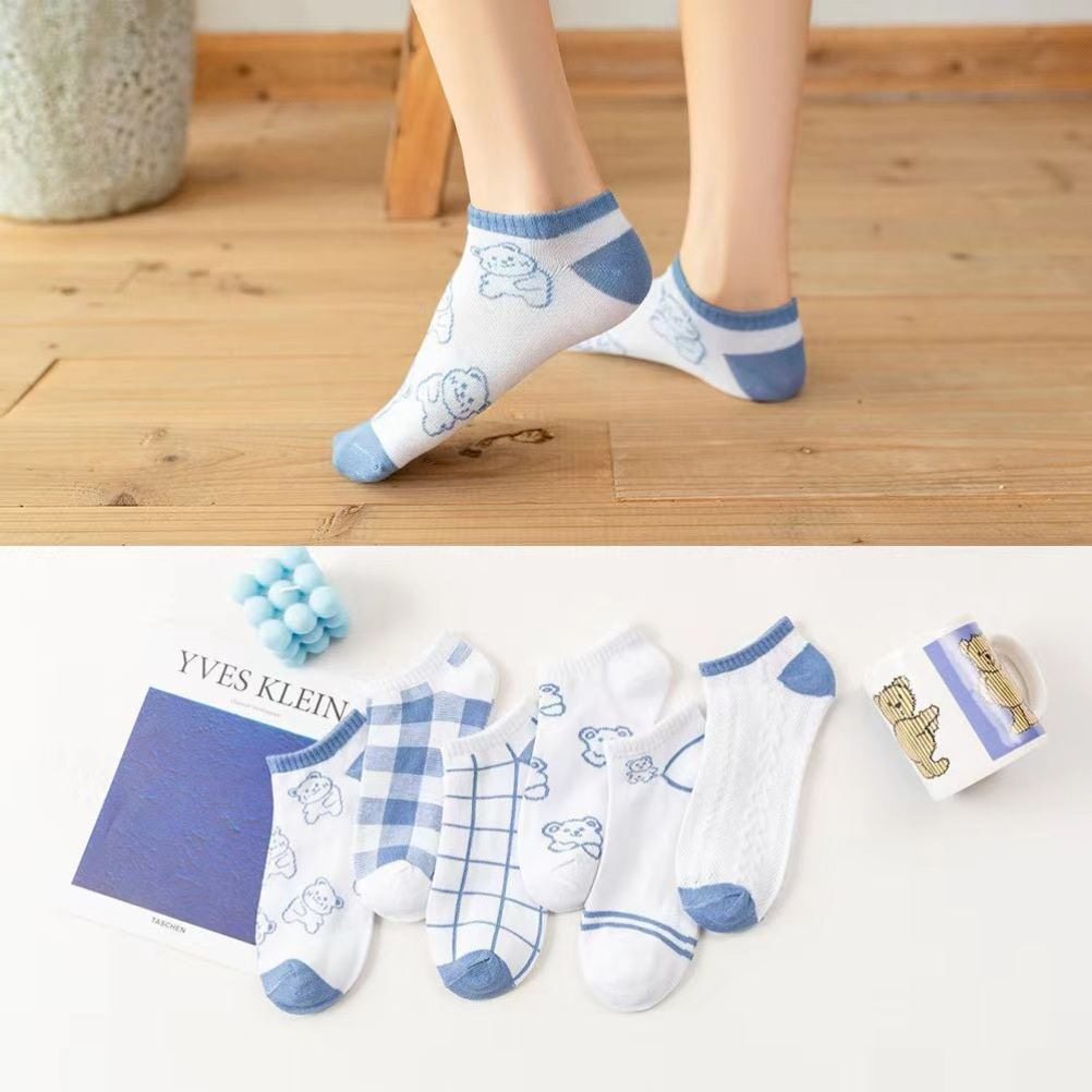 Kaos Kaki Ankle Unisex Kaos Kaki Pendek Semata Kaki Motif Dewasa Korea Style Cute Short Socks Satu7an KK25