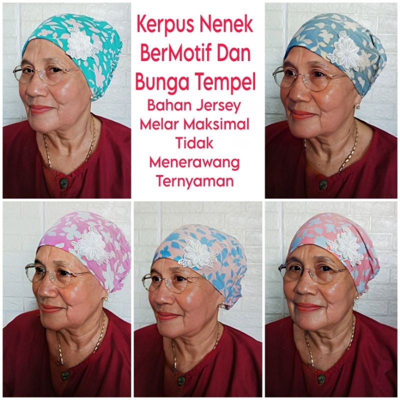 Kerpus Kupluk Krpus Ciput Turban Tulban Topi Beanies Haji Rajut Jadul Nenek Ibu Emak Eyang Mbah Emba