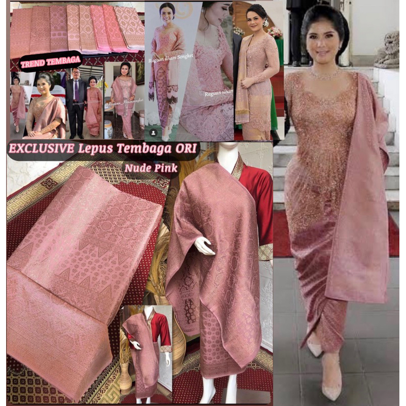 TREND Songket Lepus Tembaga Warna Alam ORI/ Songket Tenun Palembang asli ilham Songket /warna songke