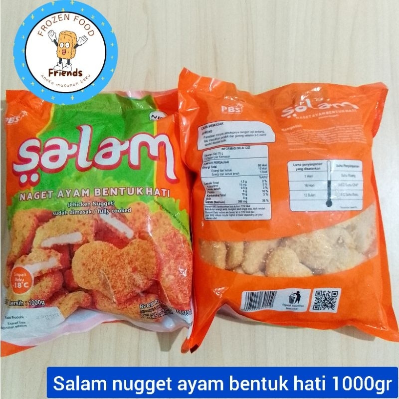 

salam nugget bentuk hati 1000gr