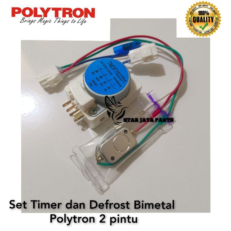 Timer dan Defrost Bimetal Kulkas Polytron 2 Pintu Quality