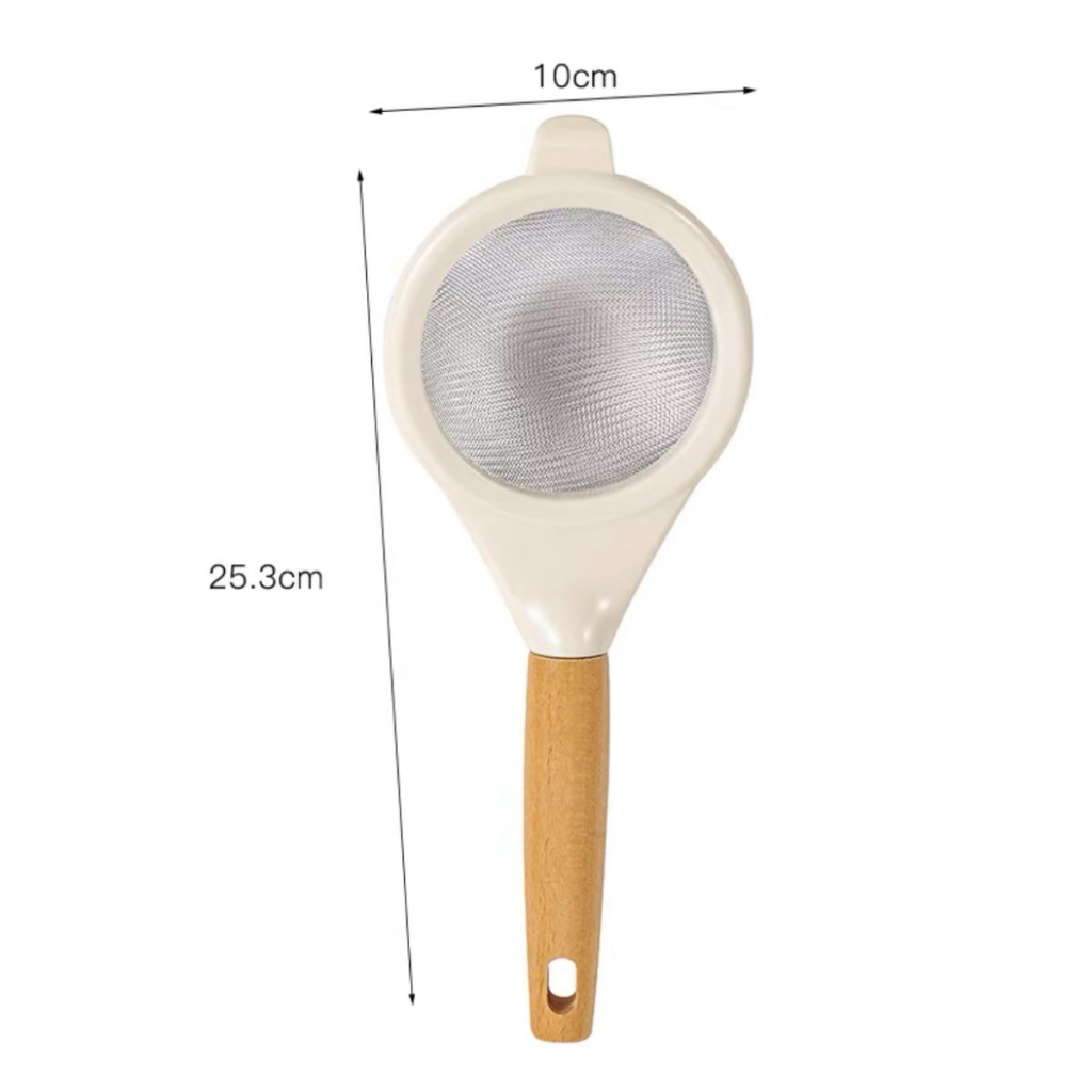 Sieve Food Strainer Tea Filter Wood / Saringan Jus Jeruk Teh Ayakan Terigu Kayu H668