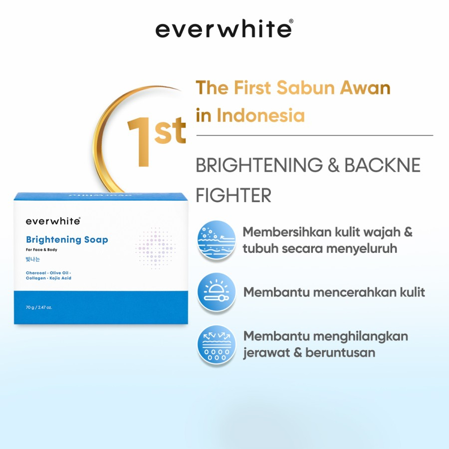 Everwhite Brightening Soap (sabun awan) 70gram (Kemasan Baru)