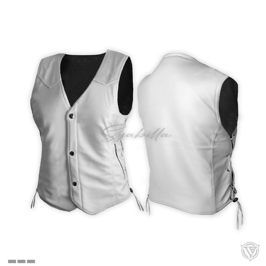 Rompi Kulit Sintetis Motor Unisex. Vest Motor Pria dan Wanita