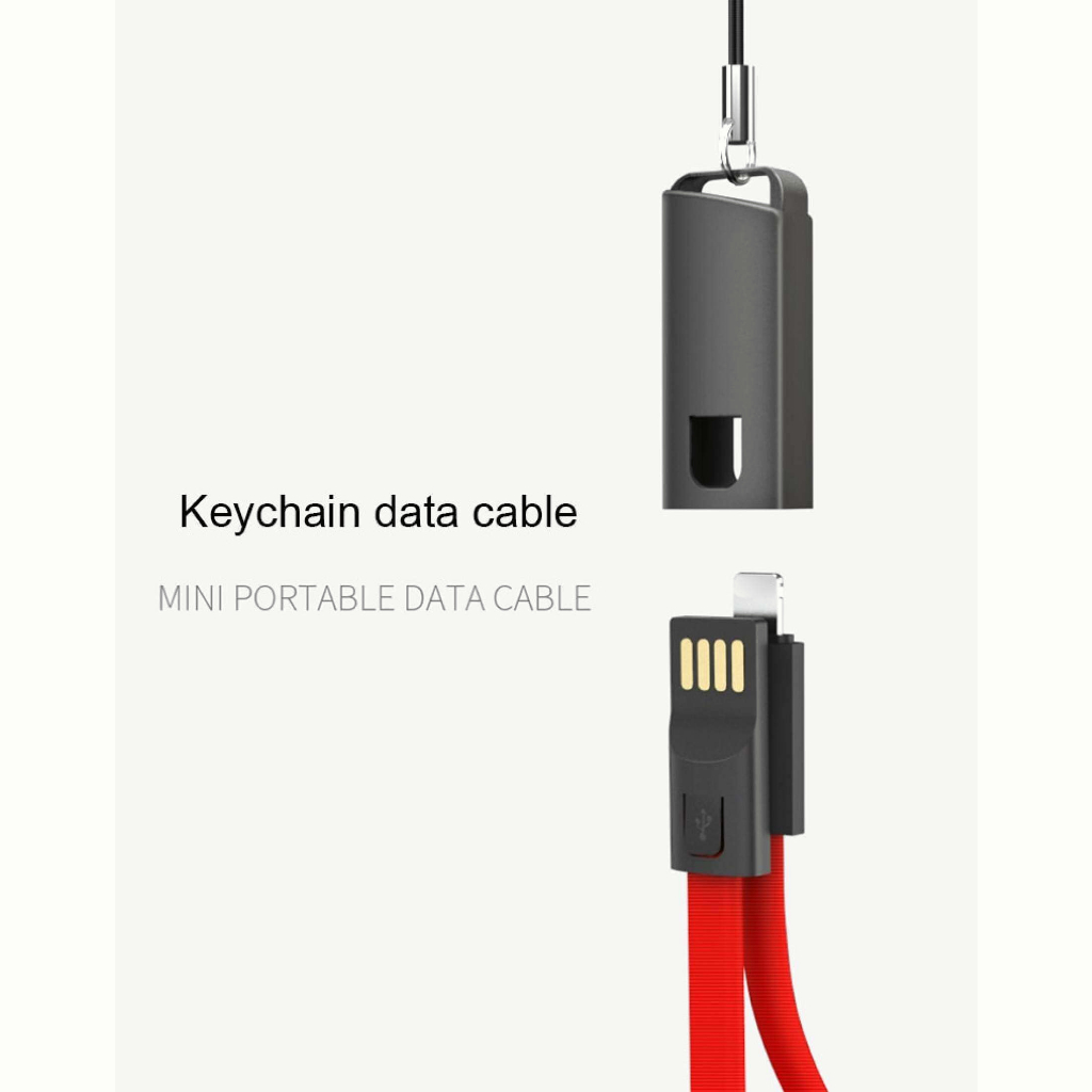 WTW Charge Kabel Keychain  Fast Charging cocok untuk Android iPhone lighting Type-C Micro USB kabel data samsung Phone