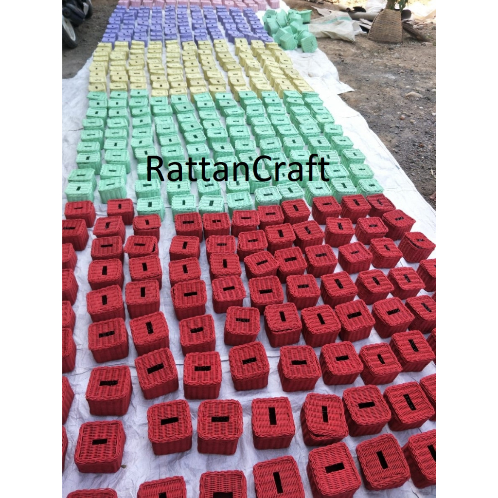 Tempat Tisu Rotan/Kotak Tisu ukuran kecil/Keranjang Rotan/rotan asli/rotan murah