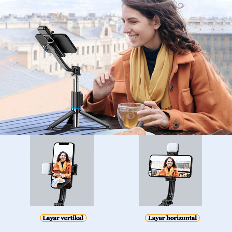 （COD) 360° Selfie Rod Tripod Desktop Ponsel Membongkar braket Tripod Remote