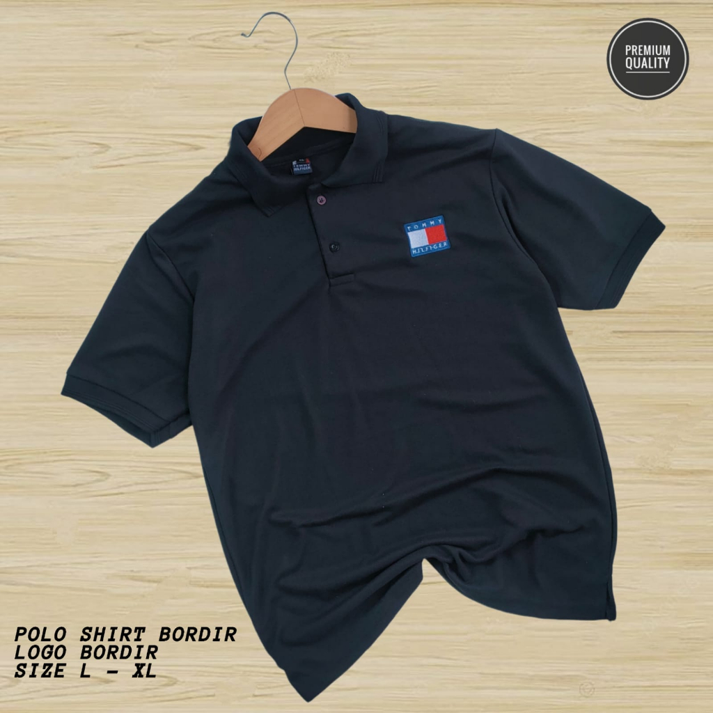 Kaos Polo Atasan Tshirt Berkerah Premium Pria Dewasa Lengan Pendek Tommy Hilfiger