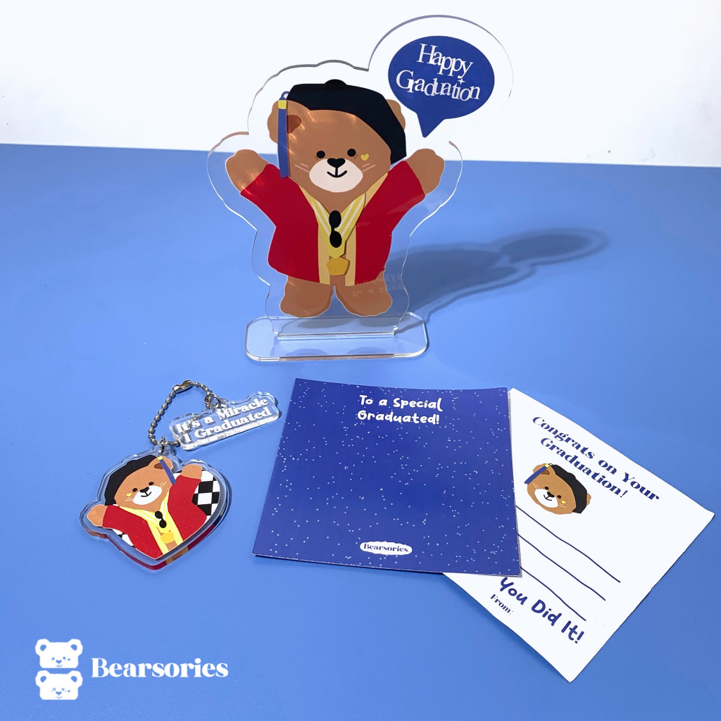 Plakat / Hadiah Wisuda / Plakat Wisuda / Standee Akrilik Graduation Bearies / Keychain Graduation Bearies