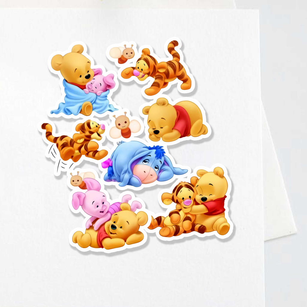 

Sticker Winnie The Pooh Aesthetic Stiker Waterproof (9pcs)