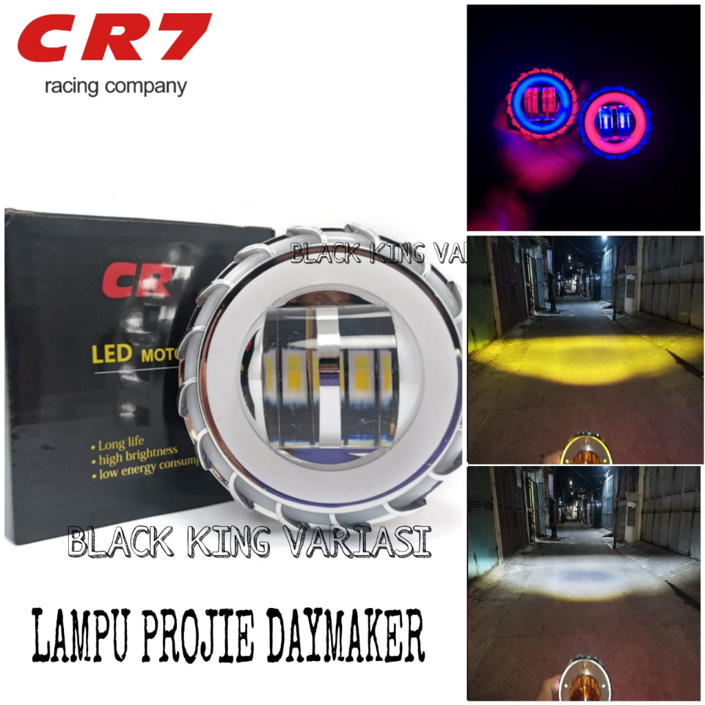 Lampu Projie Daymaker Running Projie LED Lampu Utama Motor Proji Plus Senja Lampu Motor Utama Gen 2 Garis Spiral 2 Lensa