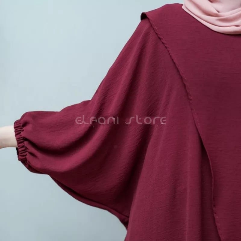 MECCA TUNIK SEMIO KAFTAN CRINGKLE AIRFLOW by Ziara.id