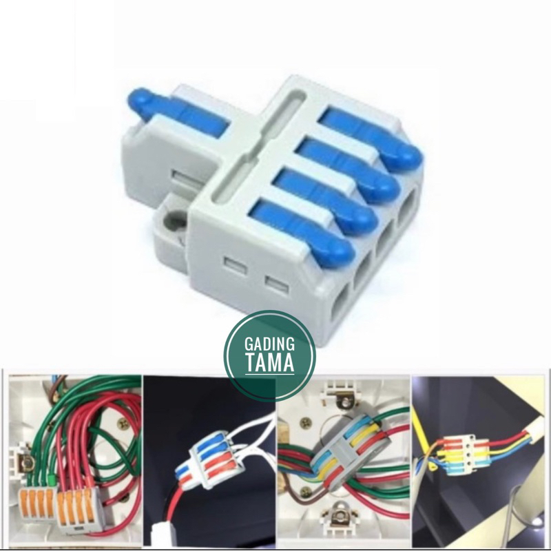Terminal Konektor Blok Tuas (S 1-4) Sambungan Kabel Cepat